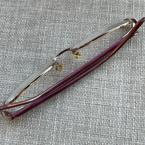 Anne Klein Women Eyeglasses Frame Red/Gold Tone glasses - Picture 6 of 11